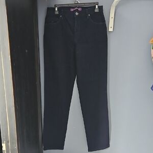 #77 NWOT Gloria Vanderbilt Women's Straight Leg Pants in Dark Navy Sz 6 Stretch